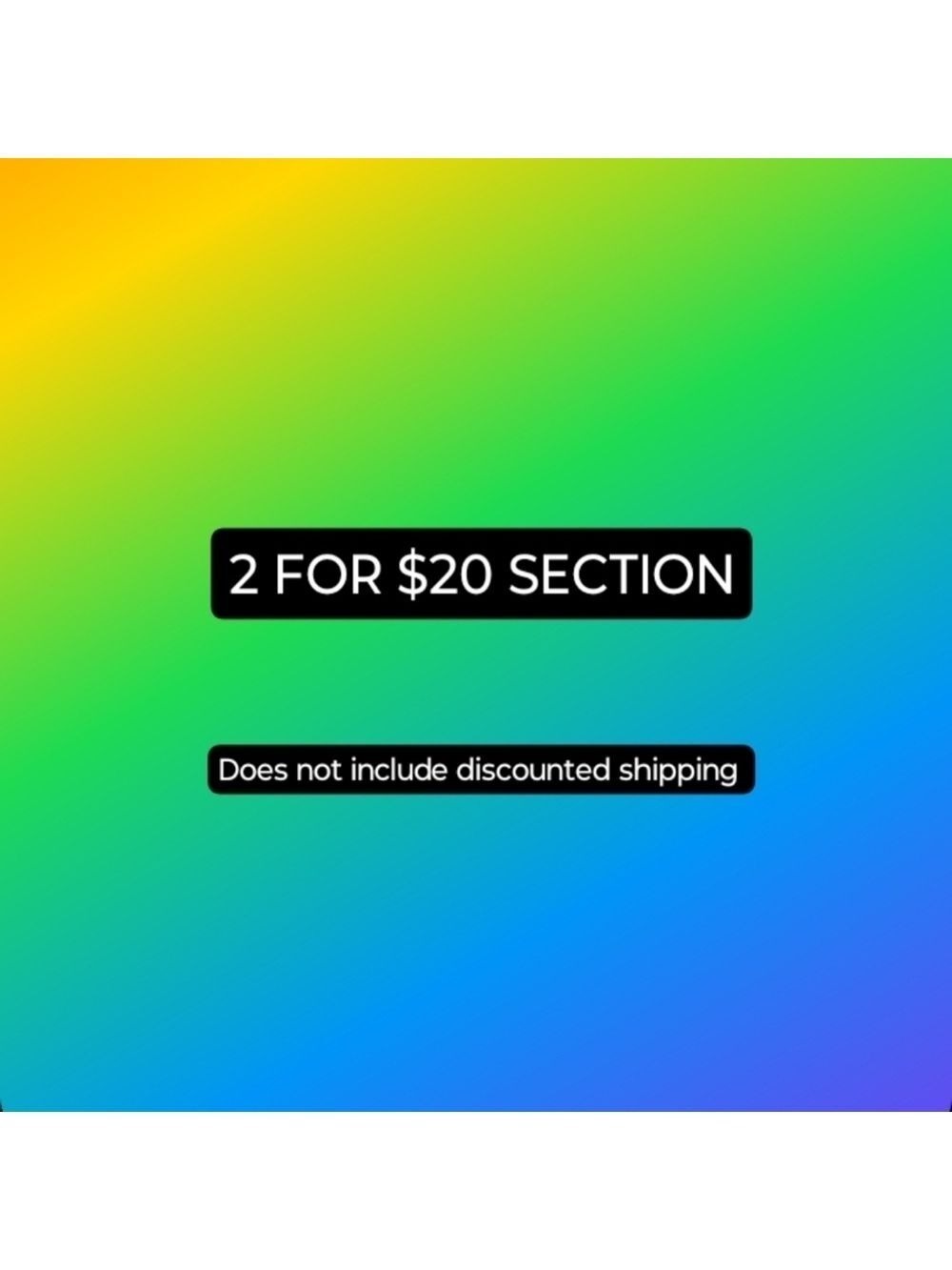 2/$20 Selected Items Sale CCO